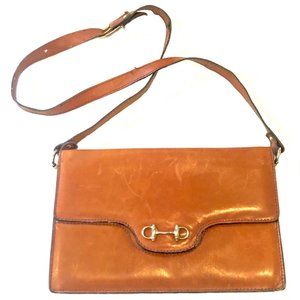 Vintage CARMEN Italian Leather Crossbody Handbag, Made in Florence Italy